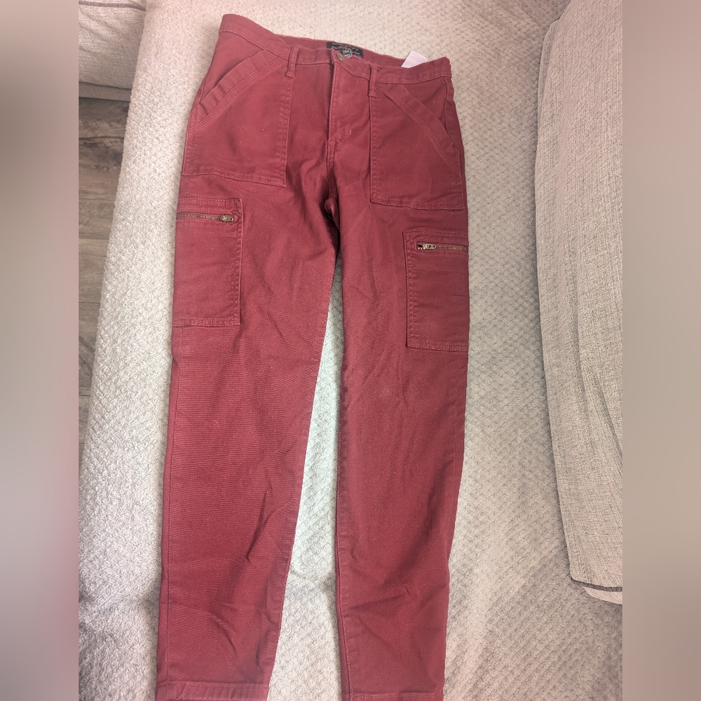 Banana Republic Men's Red Cargo Pants
